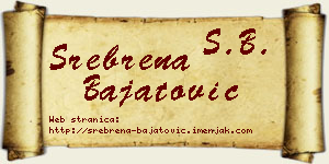 Srebrena Bajatović vizit kartica